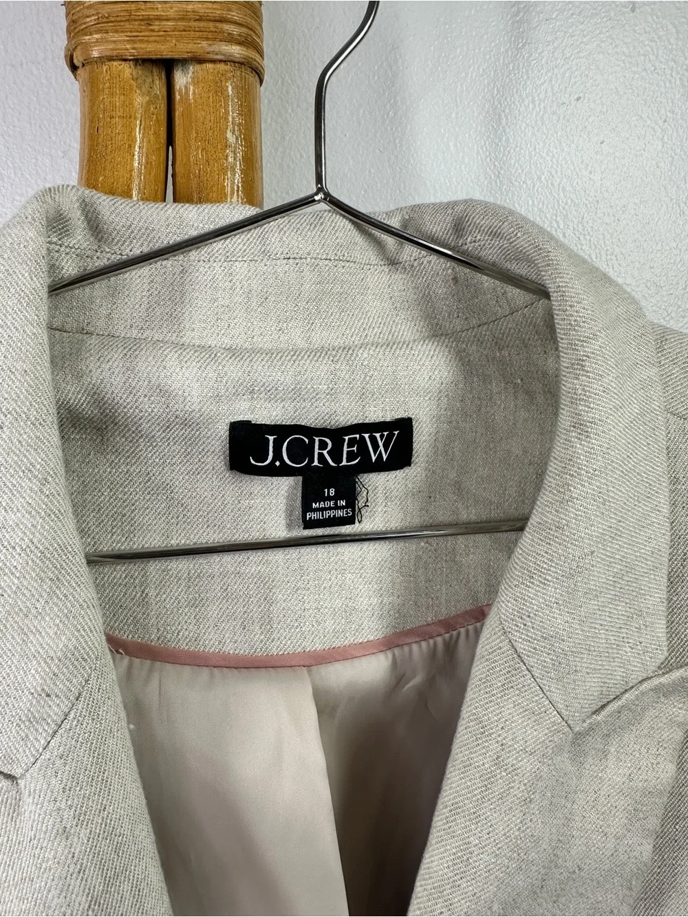 J. Crew Alexandra Cream Linen Blazer sz 18